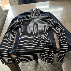 Joe Fresh Navy and Black Striped Turtleneck